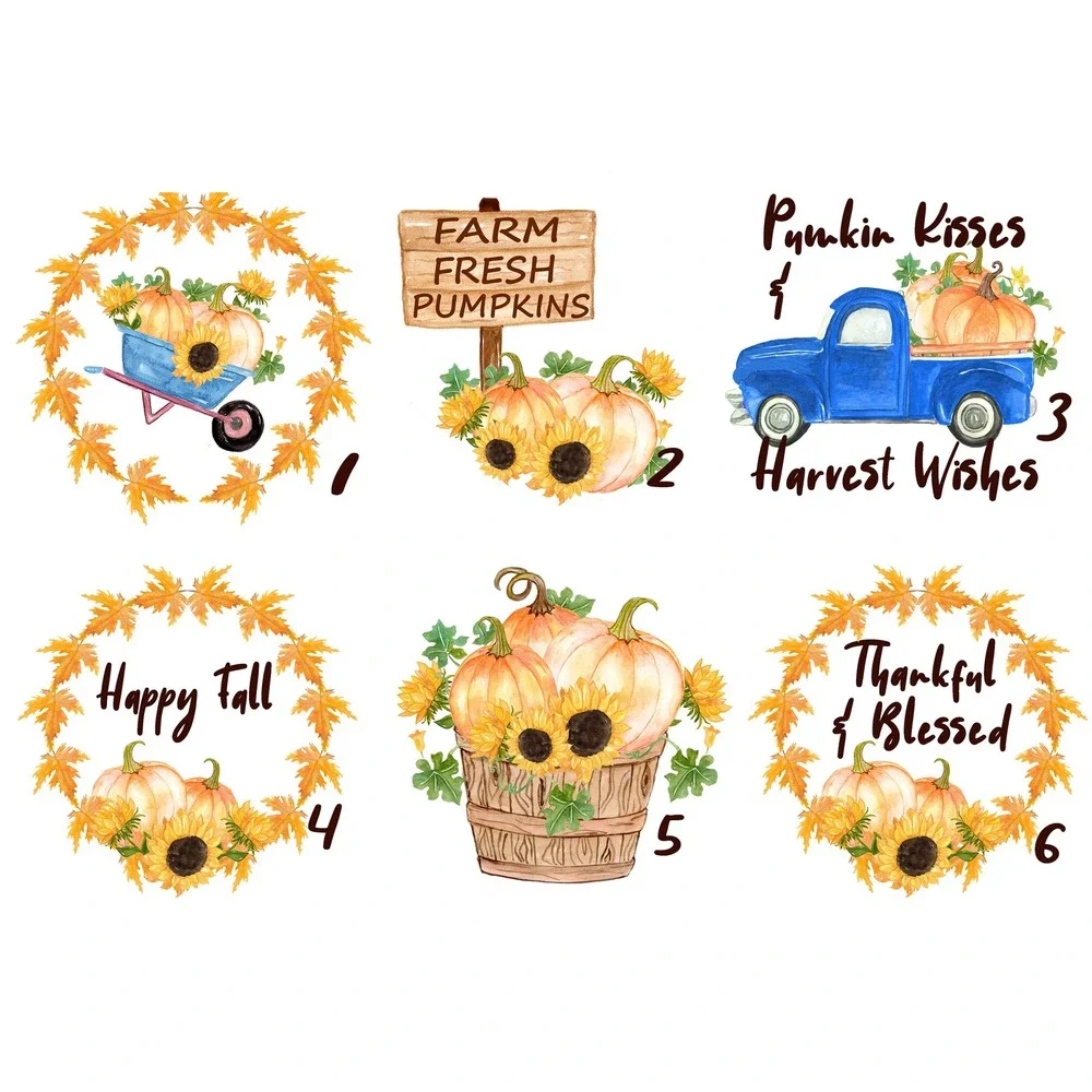 Harvest Fall kitchen towels, Great gift idea for Mom, Set‎ of 3 towels